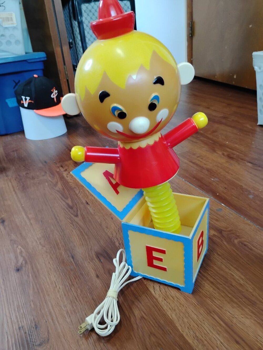 Vintage Dolly Toy Jack In Box Night Light Kid Child Nursery Lamp